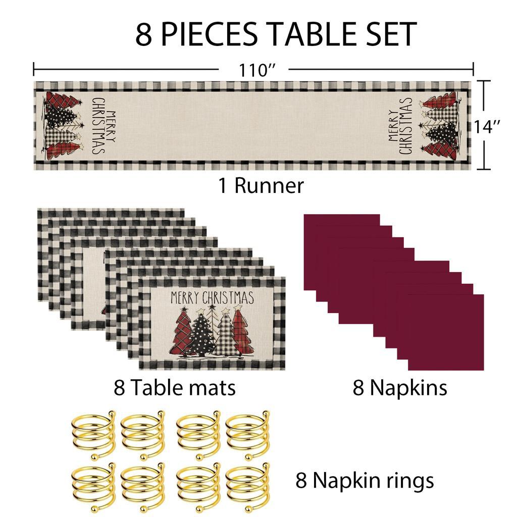 Christmas Table 8Pc Set