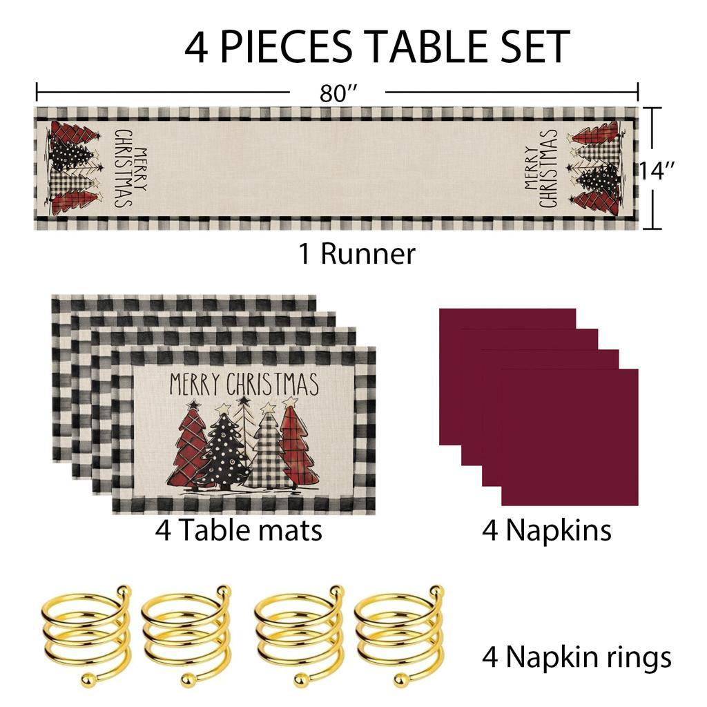 Christmas Table 4Pc Set